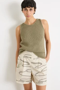 Top in maglia - Verde