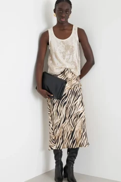 Top in paillettes - Beige