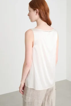 Top in raso - Bianco