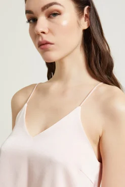 Top in raso con spalline - Rosa Pastello