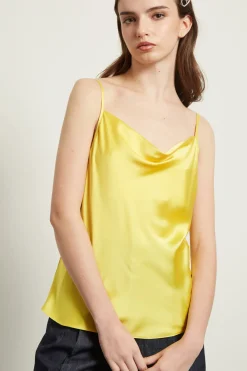 Top in raso - Giallo