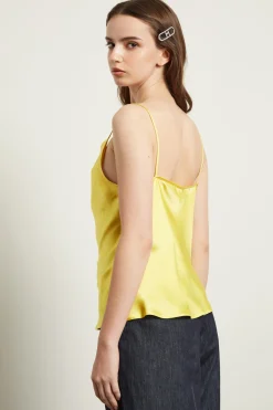 Top in raso - Giallo