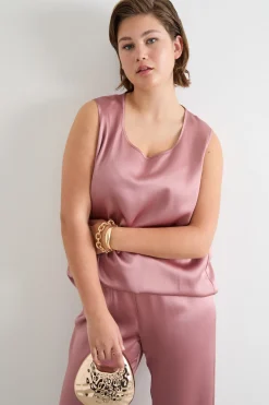 Top in raso - Rosa