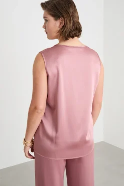 Top in raso - Rosa