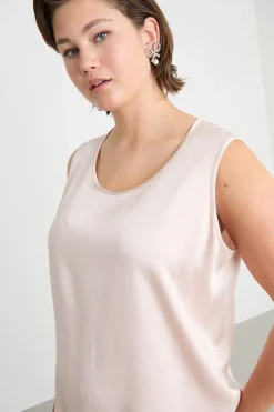 Top in raso - Rosa