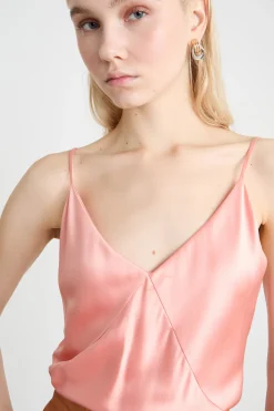 Top in raso - Rosa