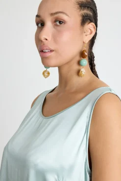Top in raso - Verde