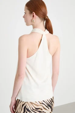Top in satin leggero - Bianco
