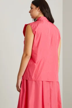 Top in taffettà - Rosa
