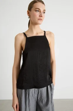 Top in twill - Nero