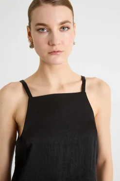 Top in twill - Nero