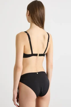 Top mare con anello in jersey - Nero