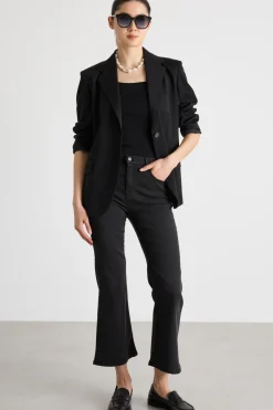 Top slim in maglia - Nero