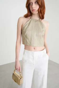 Top smanicato corto - Verde