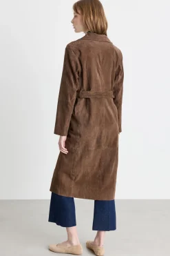 Trench con cintura - Marrone