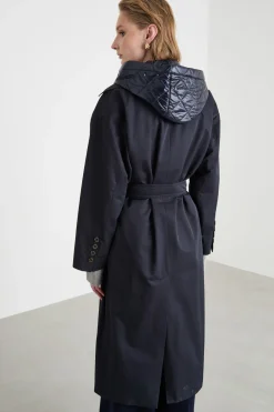 Trench con gilet interno rimovibile - Blu