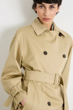 Trench corto doppiopetto - Beige