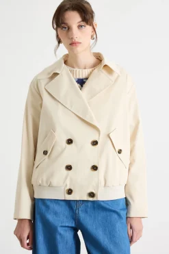 Trench corto doppiopetto - Beige