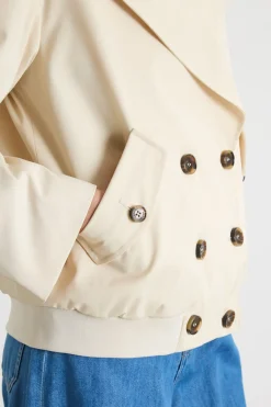 Trench corto doppiopetto - Beige
