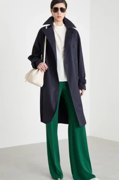 Trench corto doppiopetto - Blu
