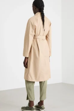 Trench doppiopetto in gabardina - Beige