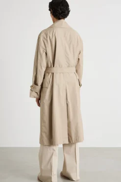Trench doppiopetto in twill antigoccia - Beige