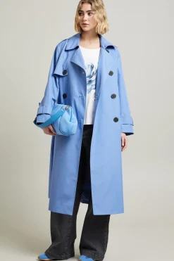Trench in cotone - Azzurro