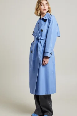 Trench in cotone - Azzurro