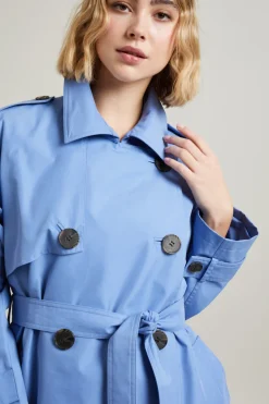Trench in cotone - Azzurro