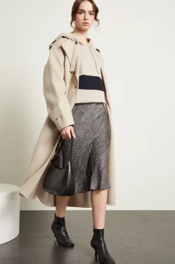 Trench in drap di lana - Beige