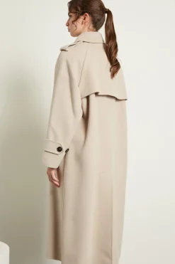 Trench in drap di lana - Beige