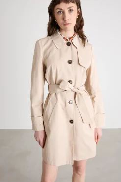 Trench in gabardina antigoccia - Beige