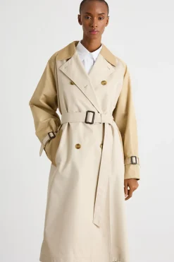 Trench in gabardina antigoccia - Beige Cammello