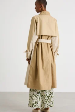 Trench in gabardina antigoccia - Beige Cammello