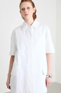 Trench in gabardina antigoccia - Bianco