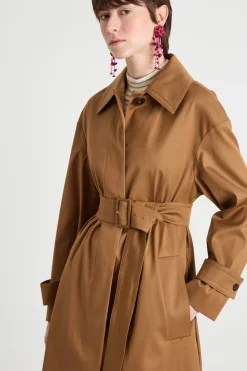 Trench in gabardina antigoccia - Cammello
