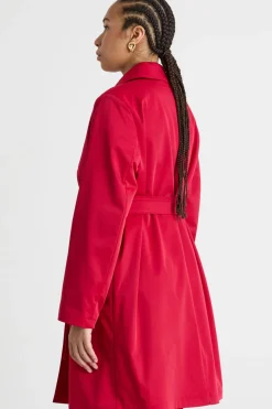 Trench in gabardina - Rosso