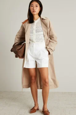 Trench in taffetà antigoccia - Beige