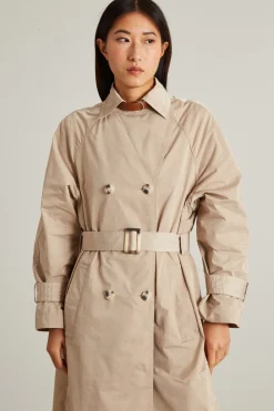 Trench in taffetà antigoccia - Beige