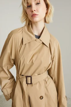 Trench in taffetà leggera - Beige
