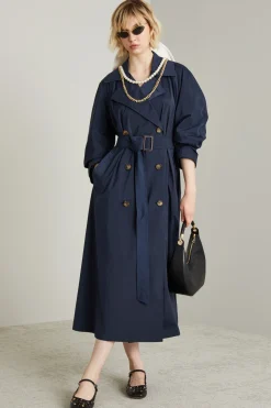 Trench in taffetà leggera - Blu Notte