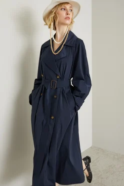 Trench in taffetà leggera - Blu Notte