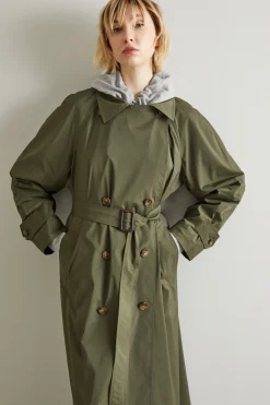 Trench in taffetà leggera - Verde Kaki