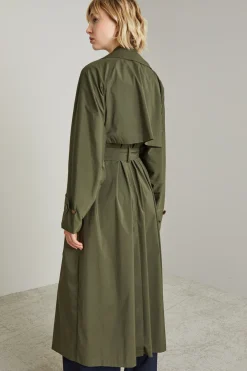 Trench in taffetà leggera - Verde Kaki