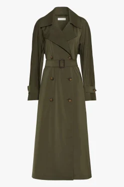 Trench in taffetà leggera - Verde Kaki
