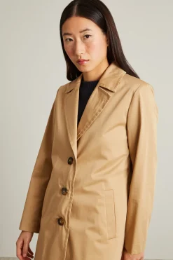 Trench in tessuto di cotone - Beige