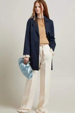 Trench in tessuto di cotone - Blu Notte