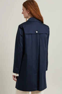 Trench in tessuto di cotone - Blu Notte