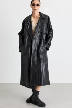 Trench leggermente imbottito - Nero