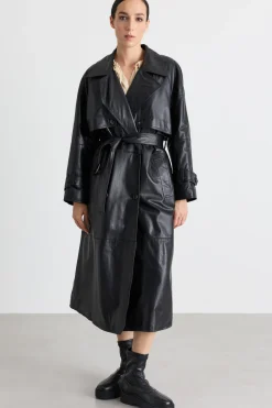 Trench leggermente imbottito - Nero